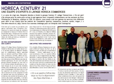 SPECIALISTE DE LIMMOBILIER DENTREPRISE - ARTICLE NICE MATIN 18 04 2019
